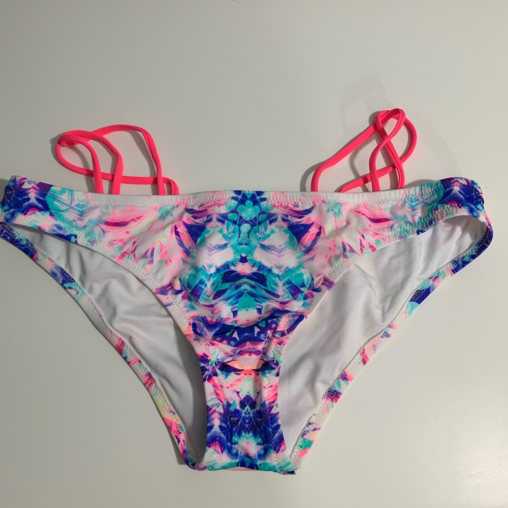 VS Cheeky Pink Purple Stringed Bikini Swim Bottom